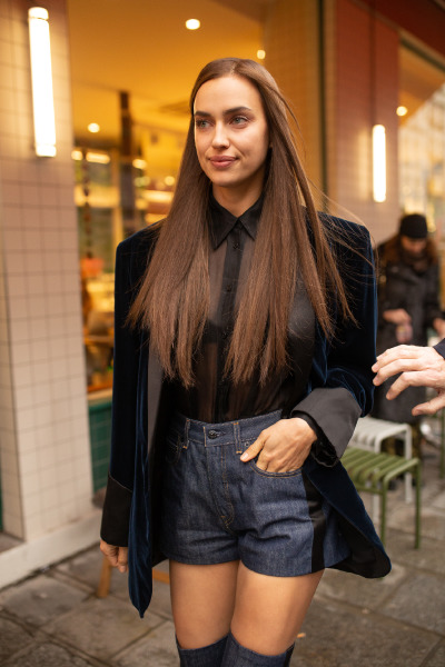 irina-shayk-paris-couture-week-jean-paul-gaultier-hair-celebrity-style-beauty